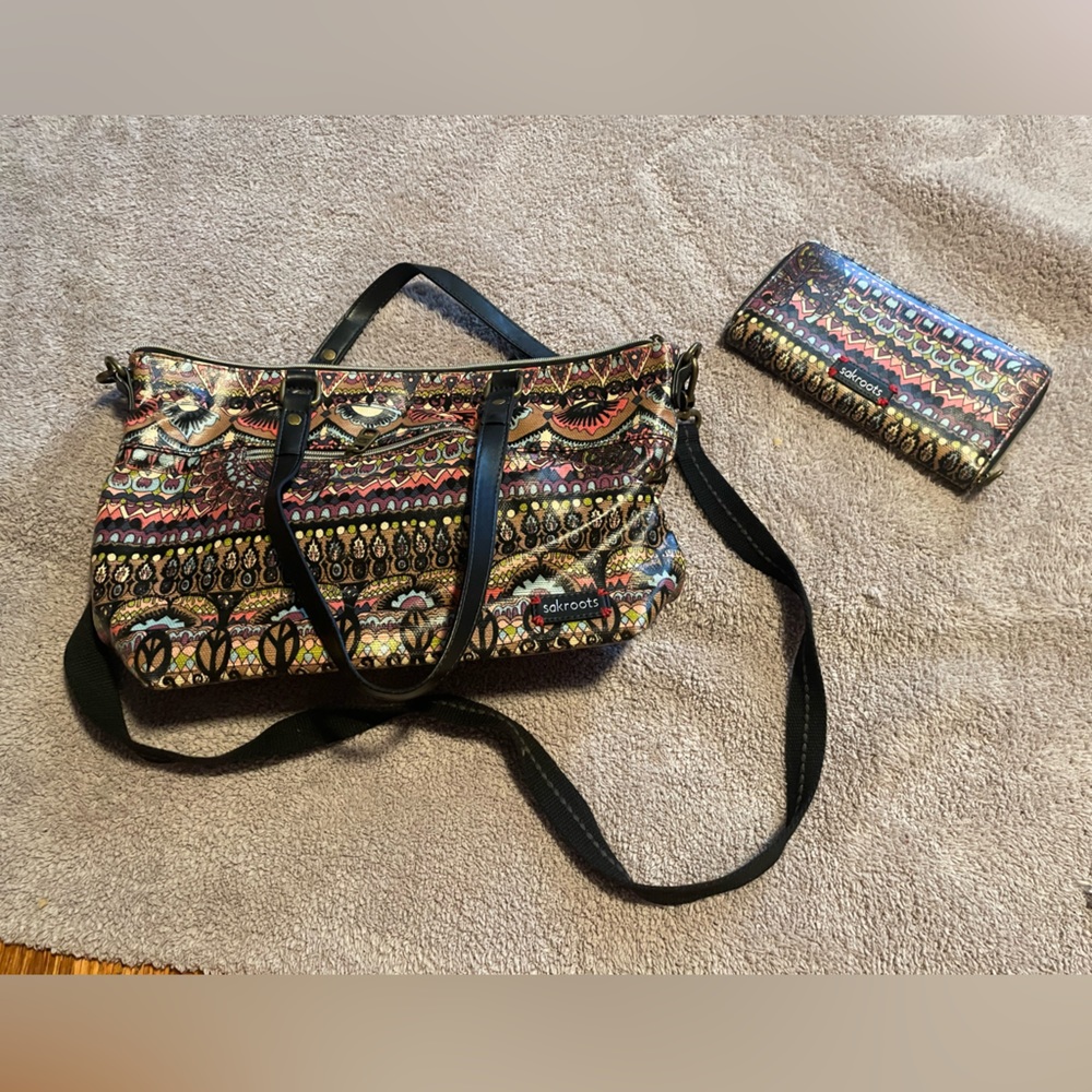 Sakroots Artist Circle City Satchel with Wallet
